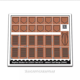 Lego Star Wars 6210 Sticker Satz